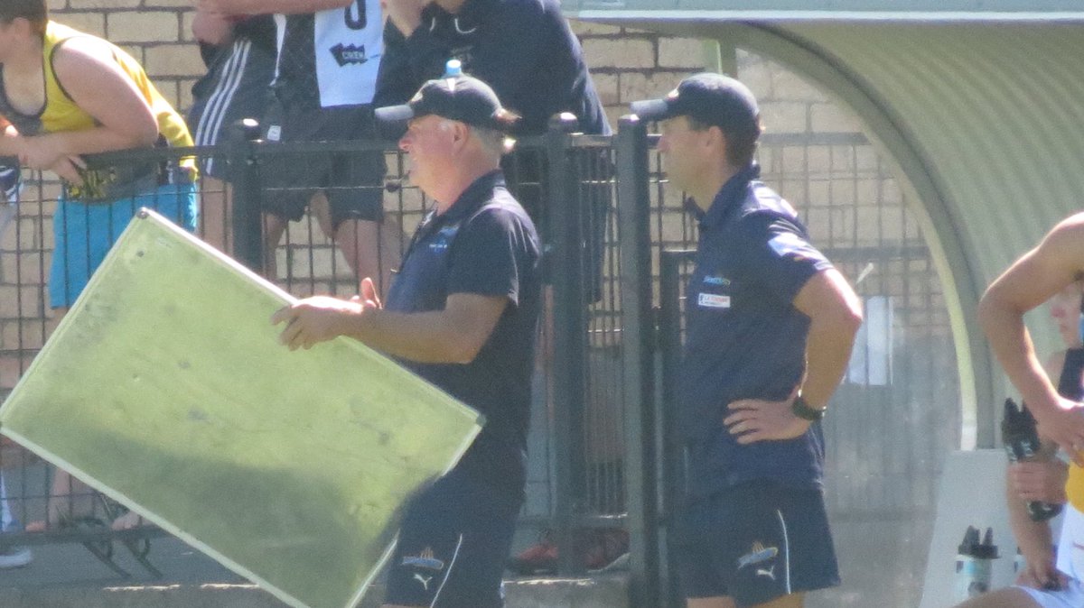 Bushrangers with a convincing lead @ 1/2 time in the TAC Cup U/18 game @ Deakin Reserve Shepparton 
9.9.63 to 3.2.20