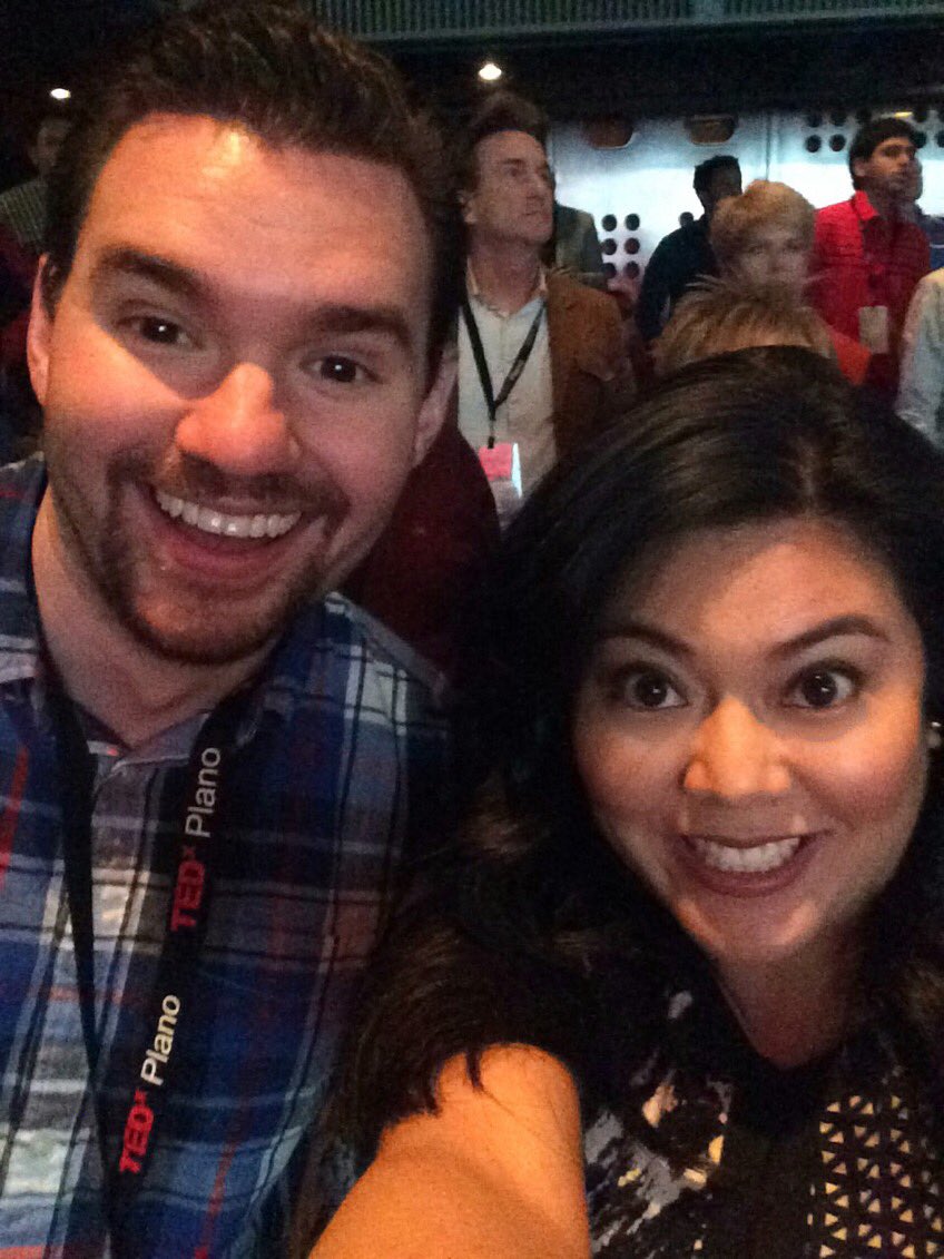 Rachel_R_Hart's tweet photo. A @TEDxPlano #selfie w/ @reedj927 #millenials #TEDxPlano good job @MRJOSHUAHART @RedPandaADR 😄 https://t.co/PQwXmRLw8P