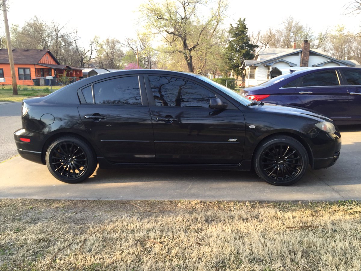 AutoAddictionOk's tweet image. Helo wheel on a Mazda 3 we did.