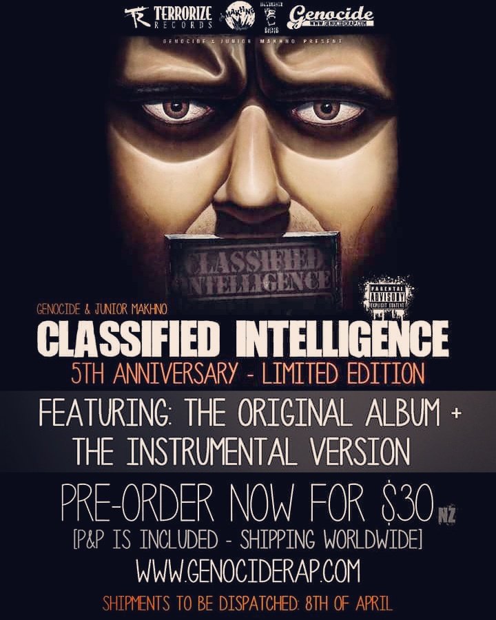 Genociderap's tweet photo. Order the Reissue of Genocide's 2012 Classified Intelligence Album over @ https://t.co/jRUx6WdFRW https://t.co/rSK6e90dfl