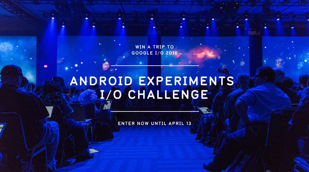 taylorling's tweet image. Enter the #AndroidExperiments I/O Challenge for a chance to go to #Google #io16. See here: androidexperiments.com/challenge