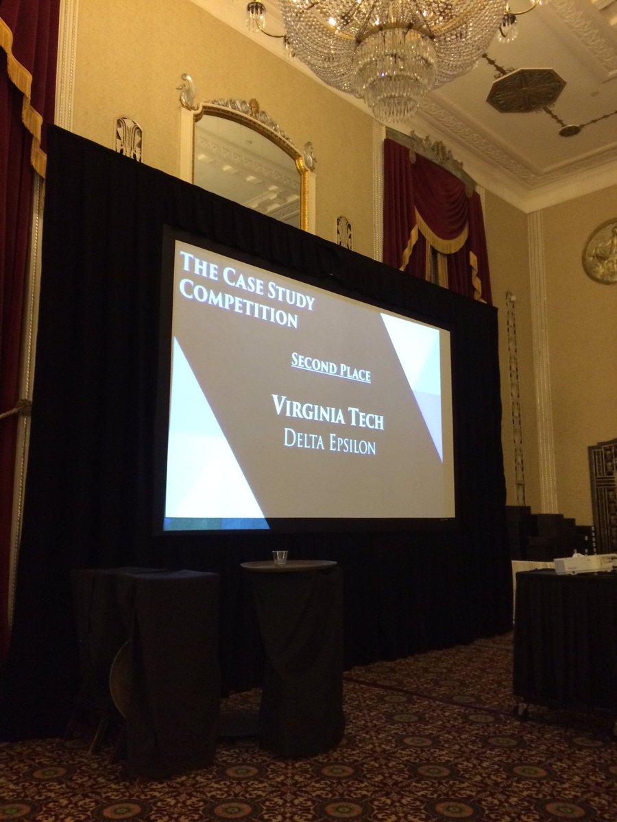 RonPoff's tweet photo. Congrats to @PSEDeltaEpsilon of @VTPamplin who had 2nd Place @PSE Case Study Competition #pseconv16 #marketing https://t.co/fQX74o8G9R