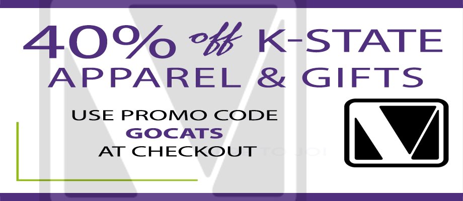 Come into Varney's this weekend or shop online to receive 40% off K-State apparel and gifts!