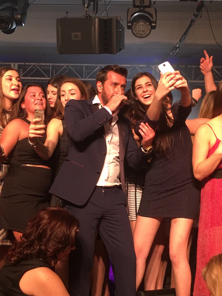 DiamondSvc's tweet photo. #SigProTO Petrelis celebration Greek Style taking selfies while performing - Yasou Thanos!!! https://t.co/AnMh7iRose