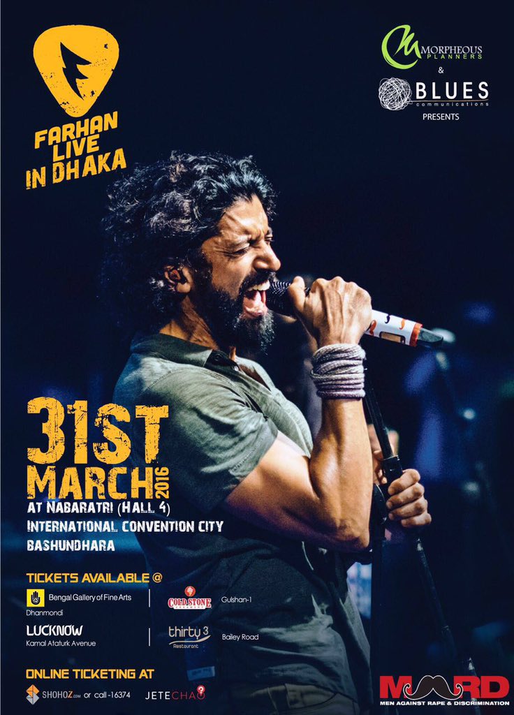 FarOutAkhtar's tweet photo. DHAKA..!!!! Our first #Farhanlive gig coming up .. Come one. Come all. https://t.co/BEz8P2P9v4