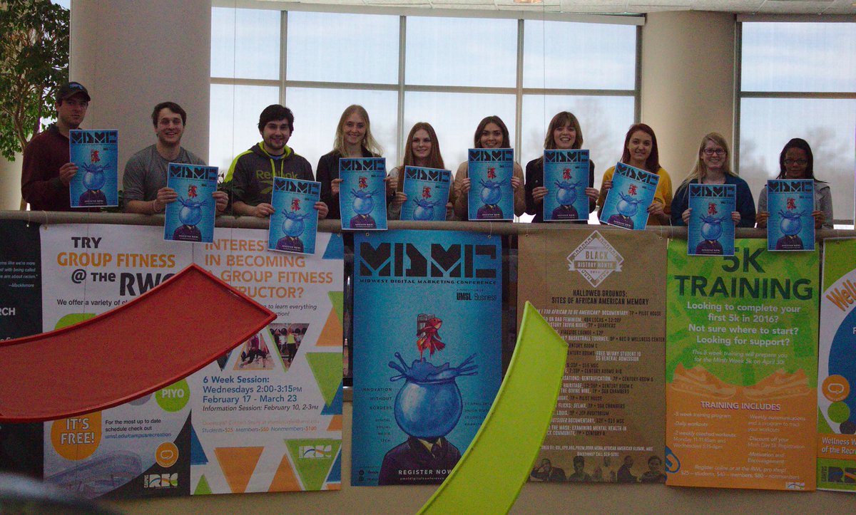 GirlUmsl's tweet photo. Promotions for #MDMC16 are blasting off around UMSL's campus! #PRMDMC16 @UMSL @UMSLDigital https://t.co/jX6NlXnkaa