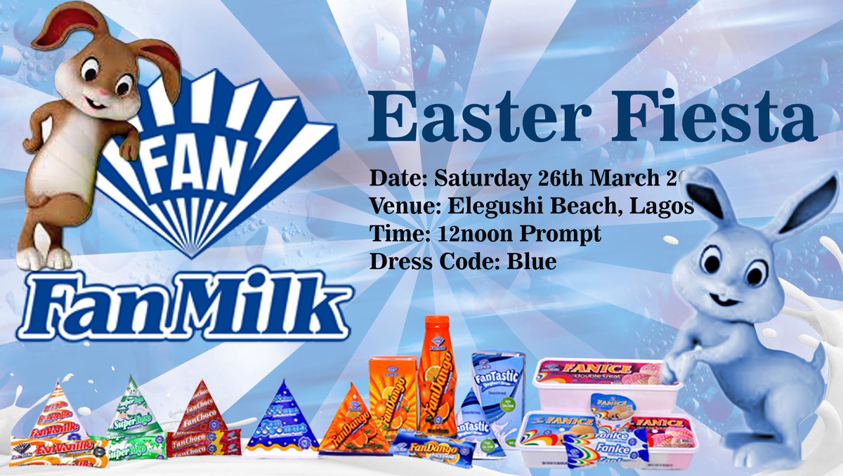 This is the day we've been waiting for!The drums are rolling! It's <a href="/FanMilkNigeria/">Fan Milk Nigeria</a>  Easter Fiesta! See you there