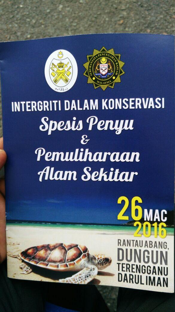 PKDungun's tweet photo. Intergriti Dlm Konservasi Spesis  Penyu &amp; Pmulihan Alam Sekitar @YBAhmadRazif @SPRMMalaysia @wan_junaidi https://t.co/Tq3fxEWzV3