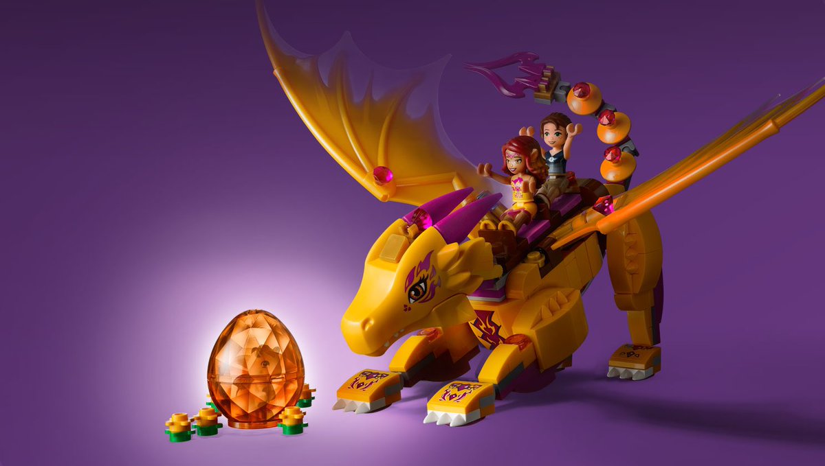 LEGO_Group's tweet image. Be careful with eggs you find hidden this spring. Who knows what magical creatures they bring?  #Easter #LEGOElves
