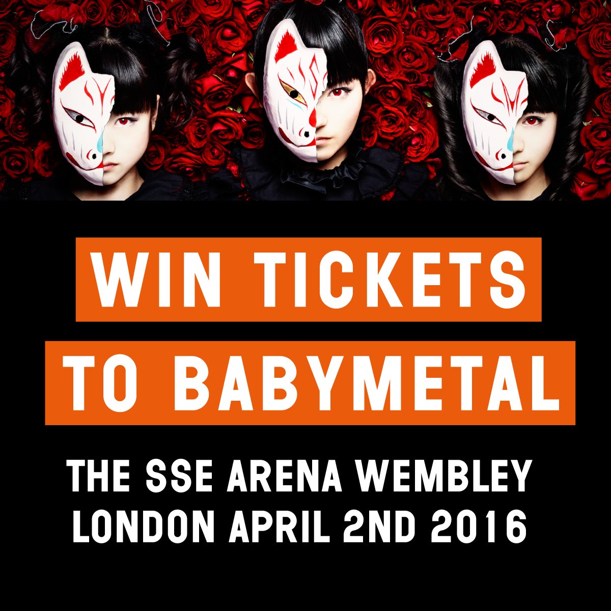 YOSushi's tweet photo. RT for the chance to win a pair of tickets to see BABYMETAL LIVE at Wembley! #ThisIsTokyo #BABYMETAL #Win https://t.co/qbf92WuQ2Q