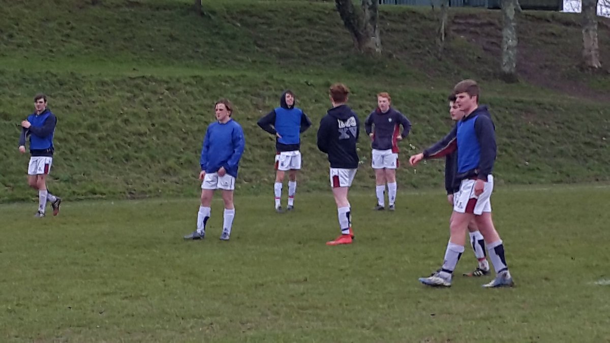1st XI warming up before the big game against the Old Boys. #truroschool