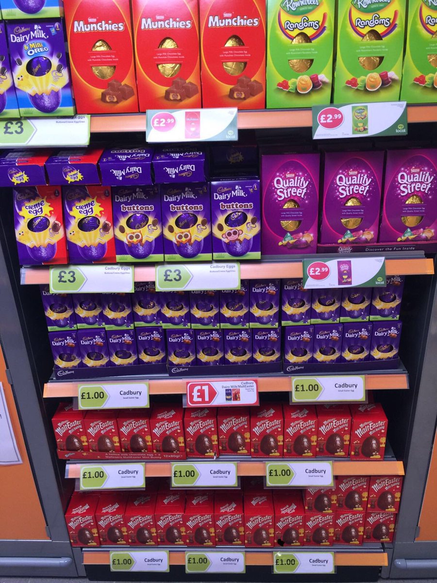 We still have a great selection of #EasterEggs in store for those last minute buyers or chocolate lovers 🐰