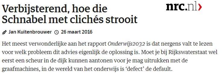 Om maar even door te gaan met de analogie: er zit een scheur in de dijk en Rijkswaterstaat verft 'm roze.😂