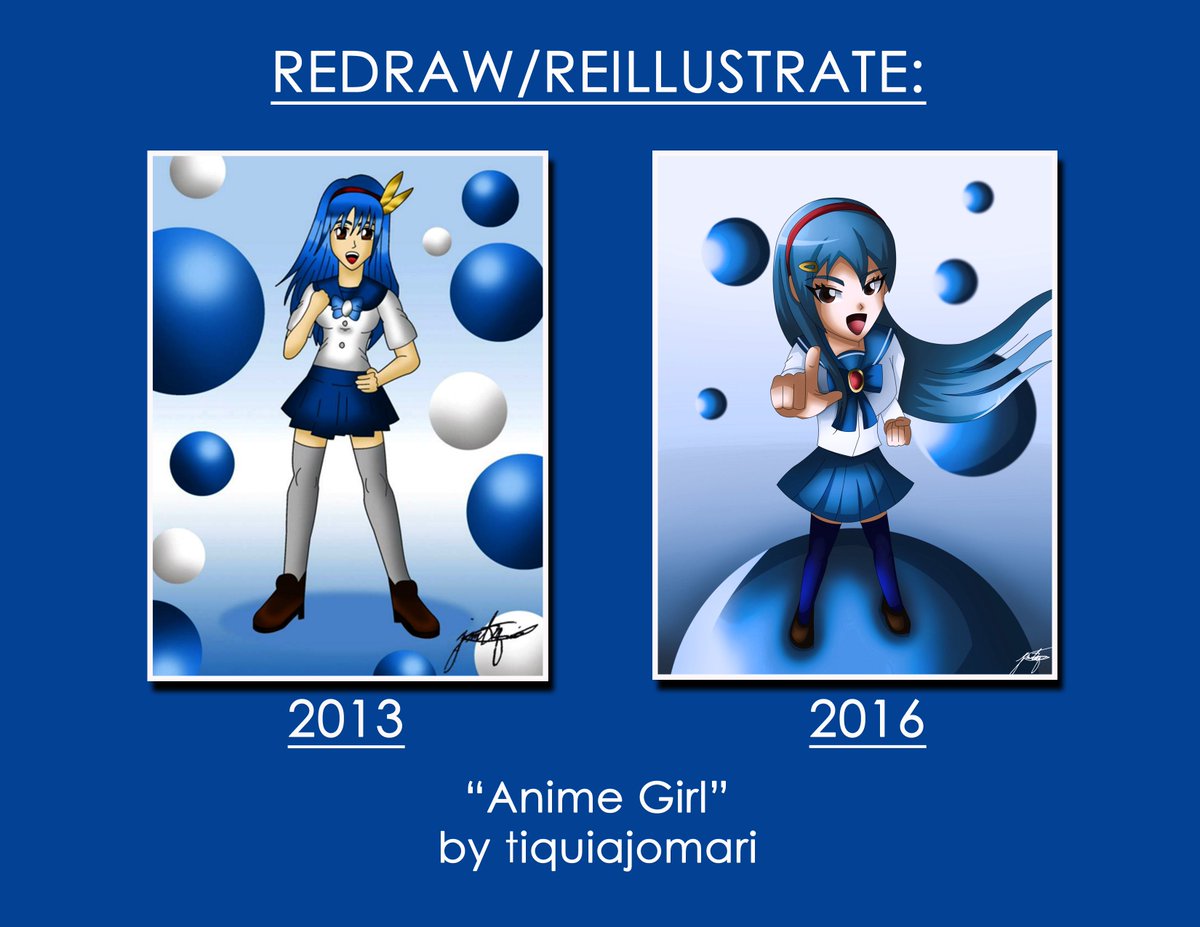 tiquiajomari's tweet image. Redraw: Anime Girl #redraw #drawagain #art #anime #animegirl #drawing