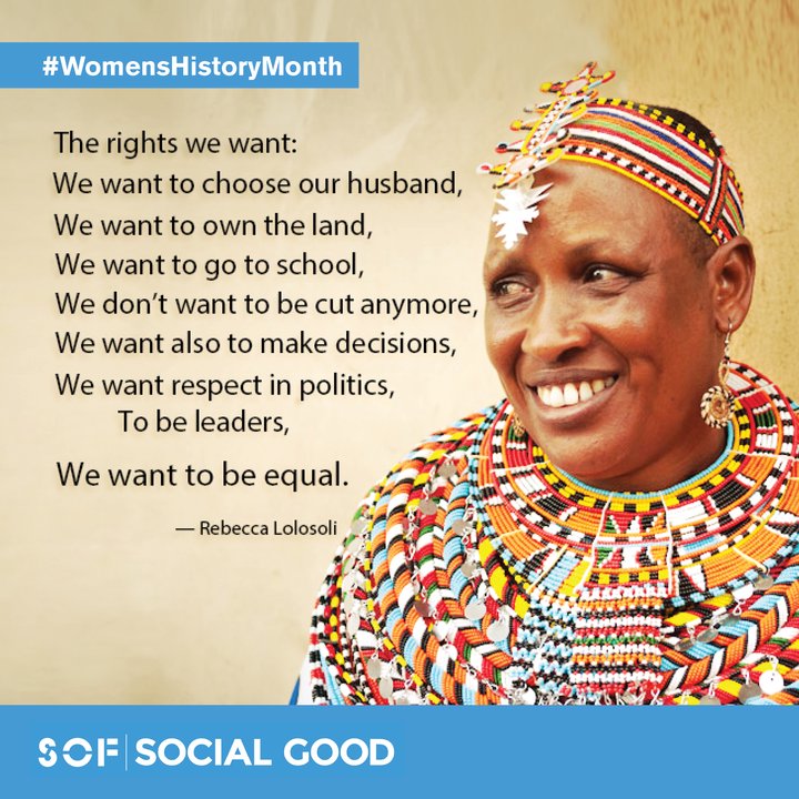 UN_Women's tweet photo. "We want to be equal." The fight for equality continues. Are you in? via @SOFsocialgood #WomensHistoryMonth https://t.co/53JRVbdL73