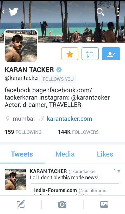 TackerPedia's tweet photo. 144K Tackerians!!! ππ WE LOVE YOU @karantacker Many more to join the big #Tackerian family! Lots of Loveβ€ https://t.co/43LeD0tMkc