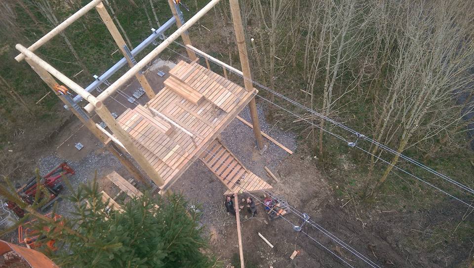 SkywalkerENG's tweet photo. Landing platforms for the fully redundant high-speed ziplines. Including #zipSTOP braking systems @C_DiscoveryPark https://t.co/BniNZQTJVV