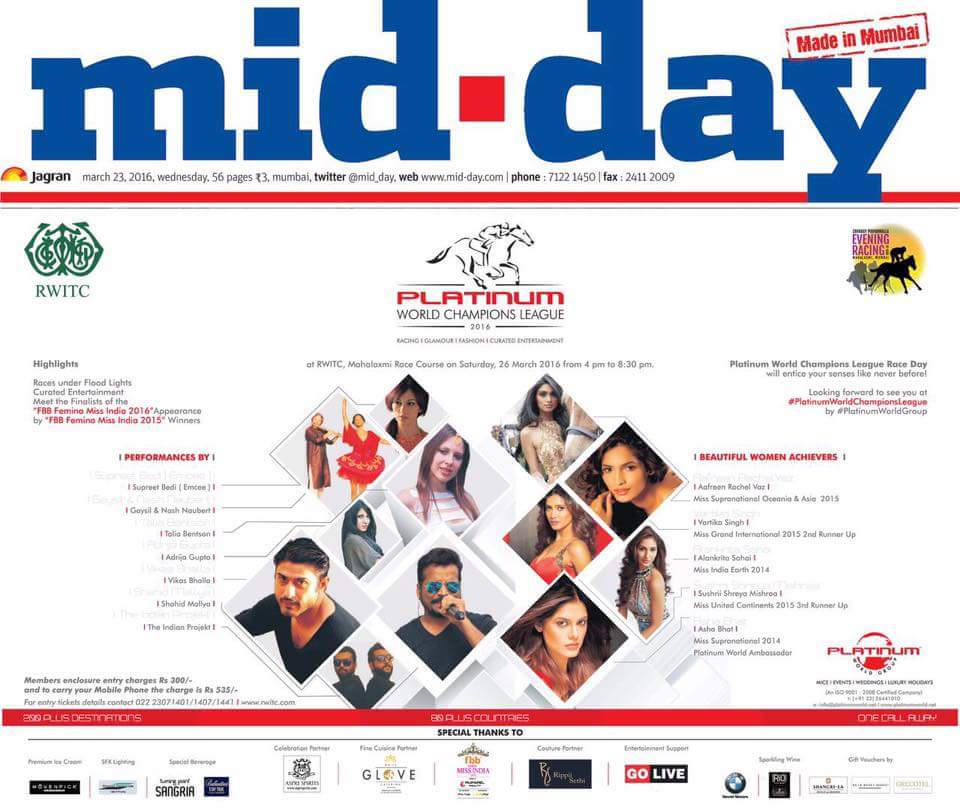 GoLiveTalent's tweet photo. This evening @shahidmaliya &amp; #IndianProjekt @BishakhKanish Live at Mahalaxmi Racecourse #Mumbai. Let's #GoLive Baby! https://t.co/Pq3ThCFdFB