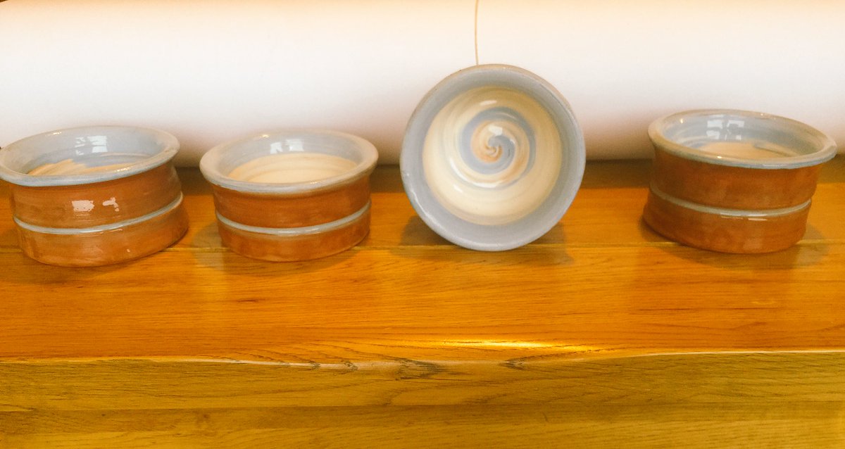 pickled_potter's tweet photo. A set of 4 ramekins made for my wife 😀 https://t.co/0F7jdoHZVL
