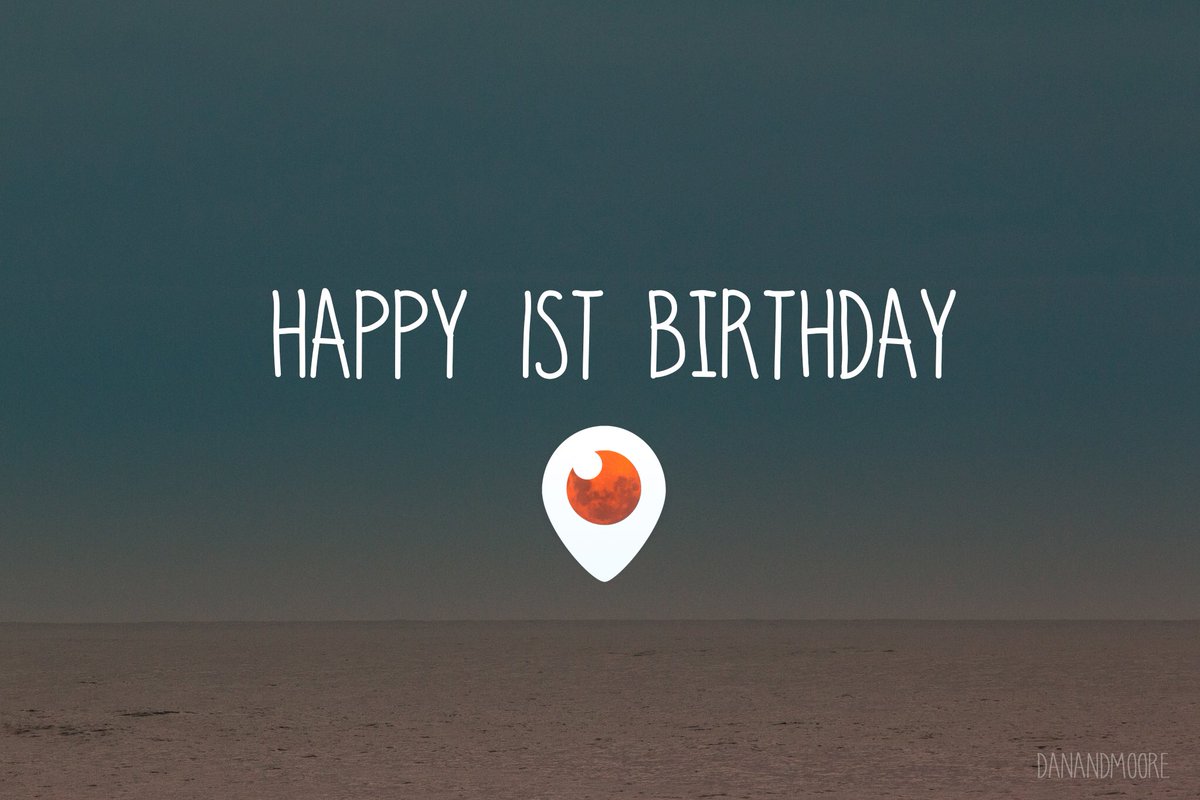 DANandMOORE's tweet photo. HAPPY 1st BIRTHDAY @periscopetv You've changed my life &amp; so many others! Looking forward to many Moore ;) #periscope https://t.co/FbrmSpqE8Q