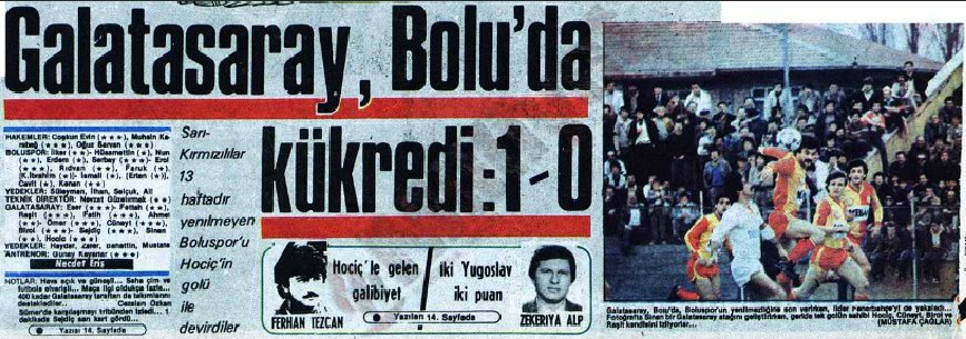 GSTarihteBugun's tweet photo. (1983) Boluspor @GalatasaraySK 0-1 (lig)
Golümüzü Tarık Hodzi�� attı. https://t.co/EUNLL2mRnw