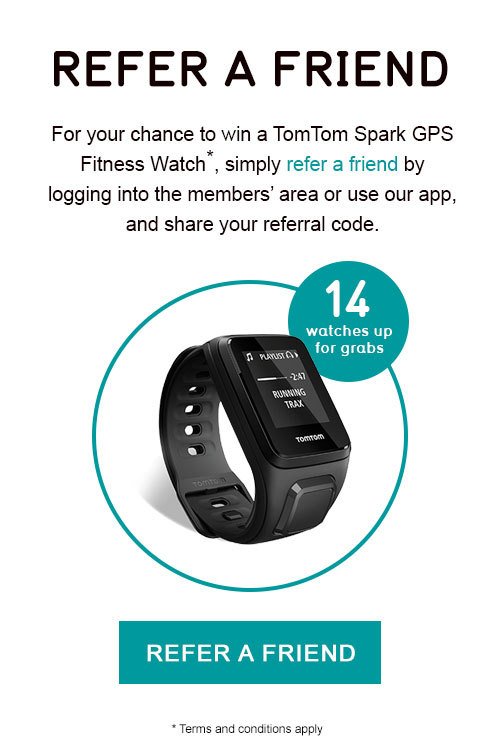 PureGym's tweet photo. #ReferAFriend throughout February/March and you could WIN a TomTom Spark GPS watch! https://t.co/15f5fXtKhk #RT https://t.co/ZVmxHmVyzd
