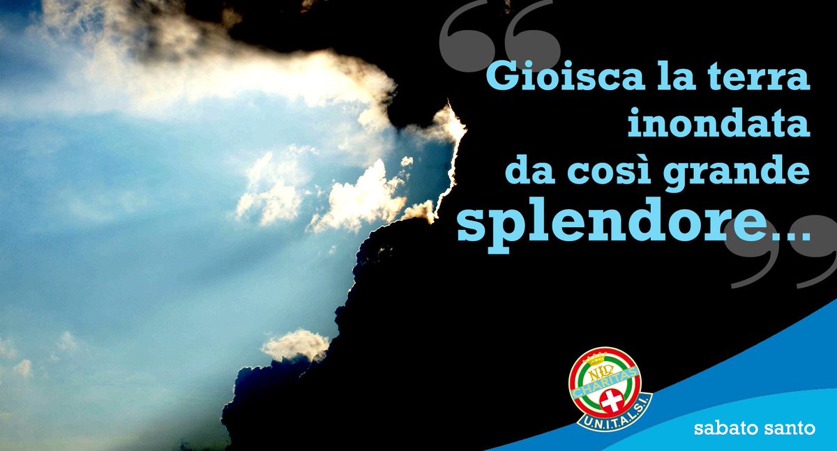 Unitalsi's tweet photo. "Gioisca la terra inondata da così grande splendore..." #sabatosanto https://t.co/Q6BUQiDxqq