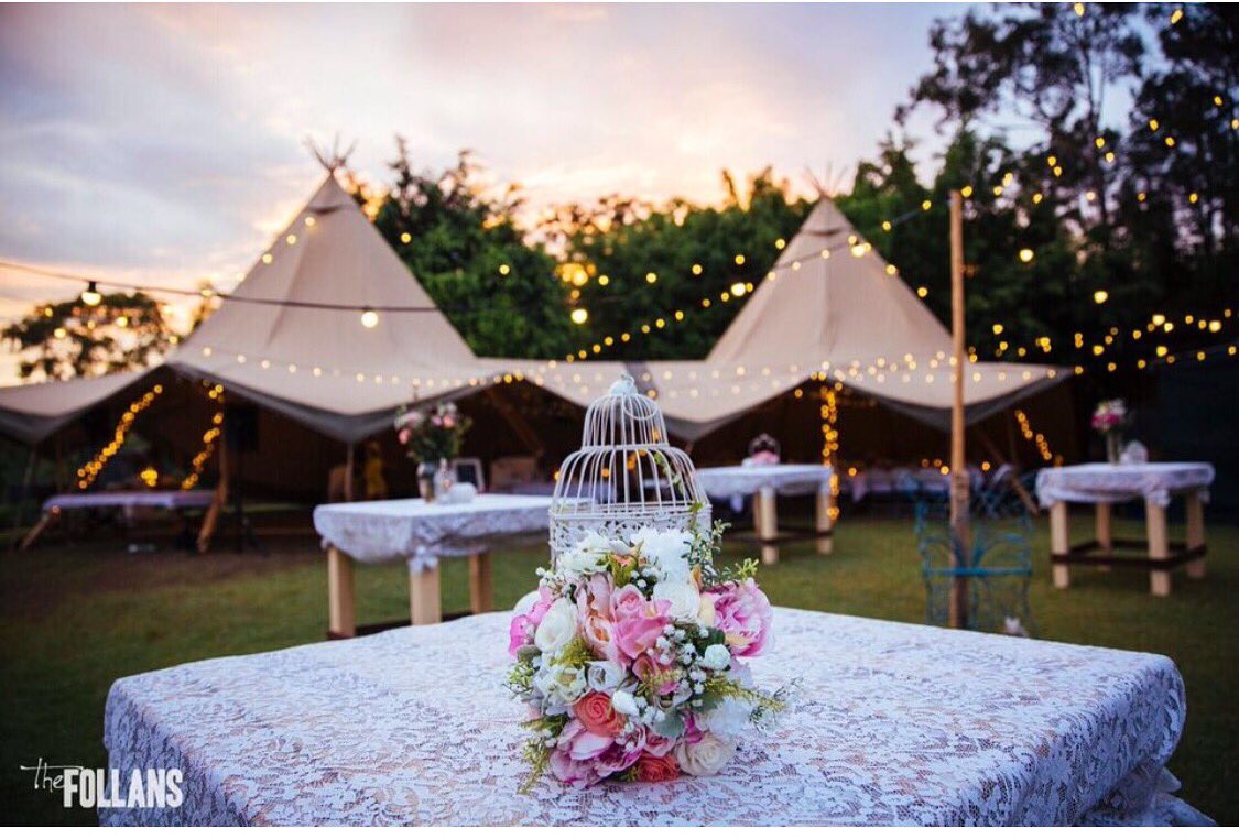 GoldCoastTipis's tweet photo. A stunning vintage Wedding with our Tipi's.... Love this pic from our beautiful couple D &amp; D's special day 💗 https://t.co/uIHBPblD3J