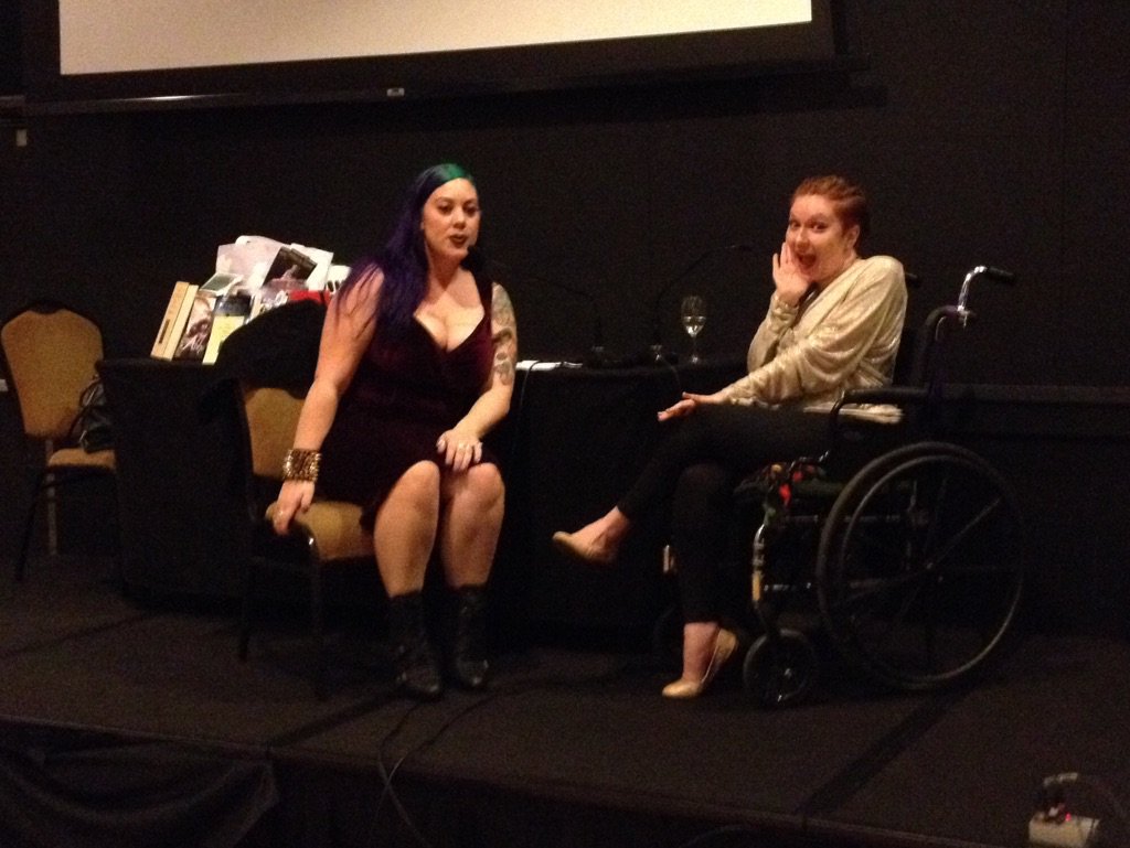 alexadsett's tweet image. Banquet conversation @moviemazz with @jillpantozzi. Both SO lovely! #contact2016