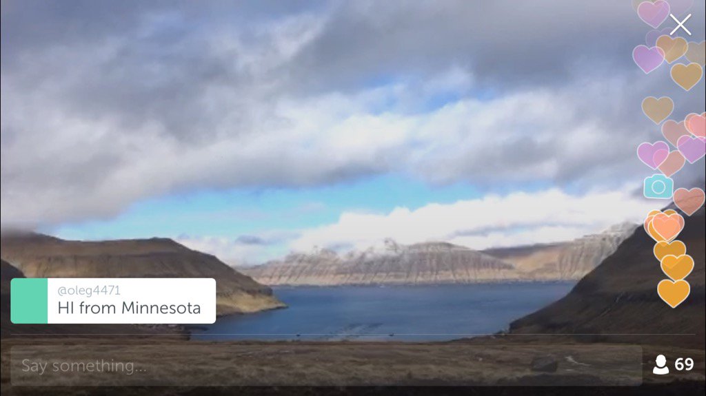 DaveInOsaka's tweet photo. Watch on #Periscope: Happy birthday Periscope from the Faroe Islands! 🎈 #drivescope https://t.co/Qc88OKnbFo https://t.co/riwYt4l2av