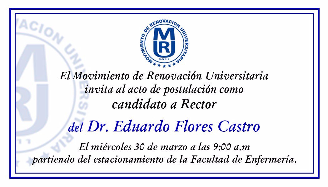 eflorescastro's tweet photo. Invito a mi postulación candidato a rector de la UP, el 30 de marzo a las 9 am, patio de Enfermería @AlvaroAlvaradoC https://t.co/slqsVPij3u