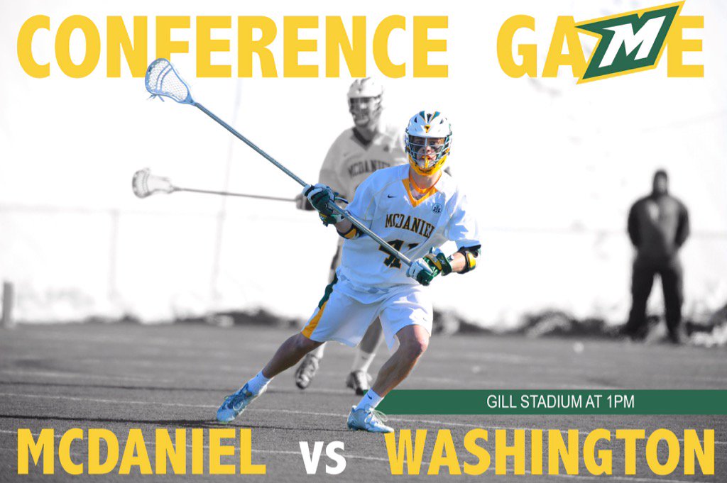 McDaniel_MLAX's tweet photo. We open up Centennial Conference play with a 1pm face-off against Washington! Ft. Jr. LSM Emmett Turley #ccmlax16 https://t.co/QLkrKrrKiW