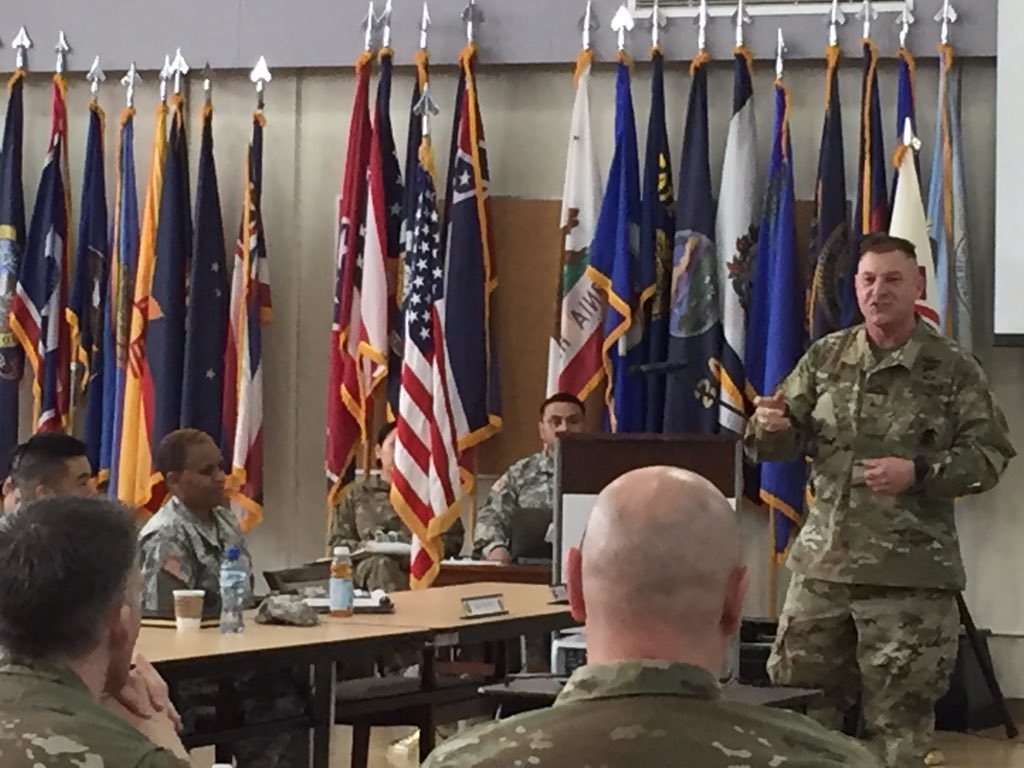 99TH_CG's tweet photo. @NYCRB_CDR led FY 15 mission from front! BG Kok & BG Alvey sharing knowledge and experience #R2PC #usarec @807mcds https://t.co/k039ywXmjx