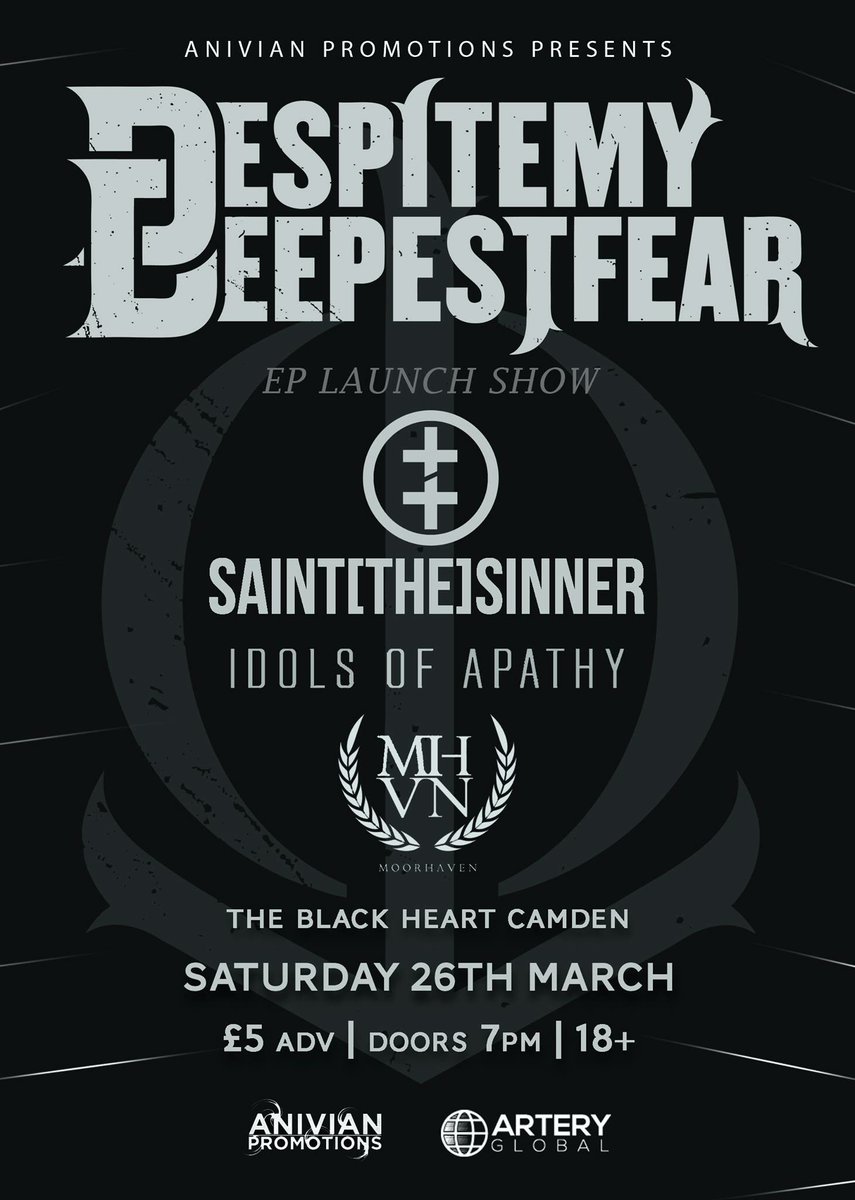 TODAY’S THE DAY LONDON
@saintthesin
<a href="/idolsofapathy/">Idols Of Apathy</a>
<a href="/moorhavenuk/">Moorhaven</a> 
Doors @ 7pm, 1st band on @ 7:20pm. Don’t miss out!