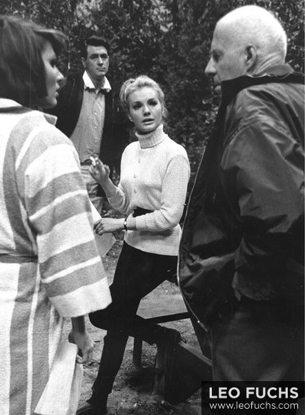 leofuchsarchive's tweet photo. Howard Hawks, Maria Perschy, and Rock Hudson on the set of "Man's Favroite Sport." (1963)

This film was meant to b… https://t.co/aioNteaxGp