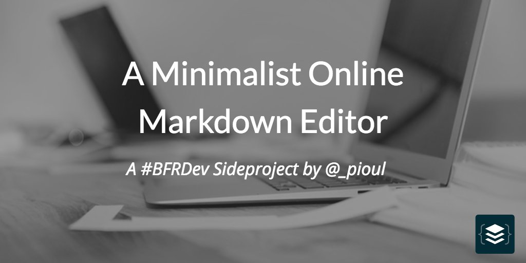 bufferdevs's tweet photo. #BFRDevs @_pioul created a minimalist #markdown editor as a #sideproject: https://t.co/ajGvYRpvWm https://t.co/s3a1SifF2H