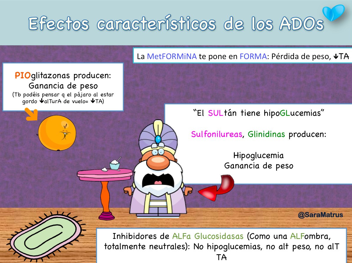 SaraMatrus's tweet photo. Ahí va la ayuda para Antidiabéticos Orales. Aprender puede ser divertido!! :-) RT. Comparte conocimiento!! #eir #ope https://t.co/n0fgZQvLJV
