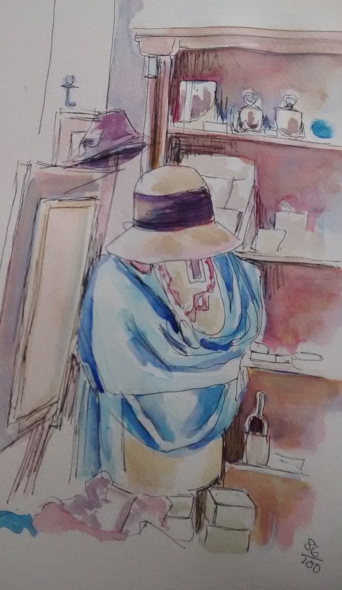 joolear's tweet photo. #86.A quick watercolour of #newburghgallery window display.I love the colours and shapes. #barnsleyisbrill #shopping https://t.co/7MR9hVKOt8