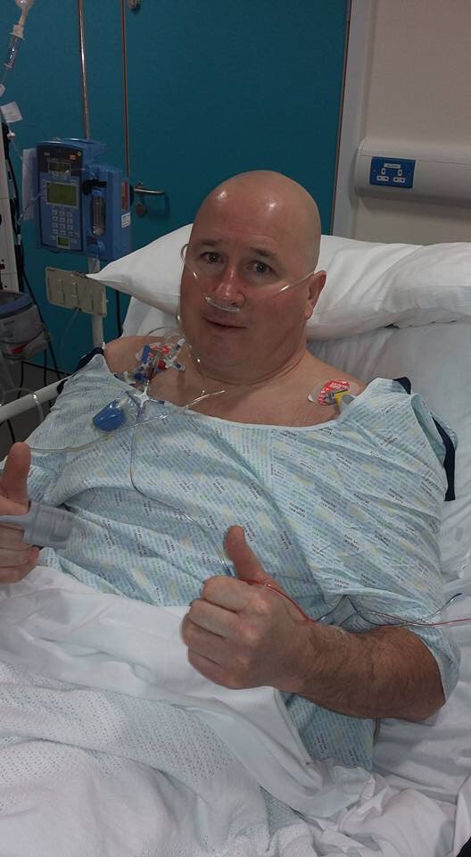 racjac01's tweet photo. Think I'm looking good in ITU after liver operation #kickingcancersarse #parttwo https://t.co/4FJhyT884m