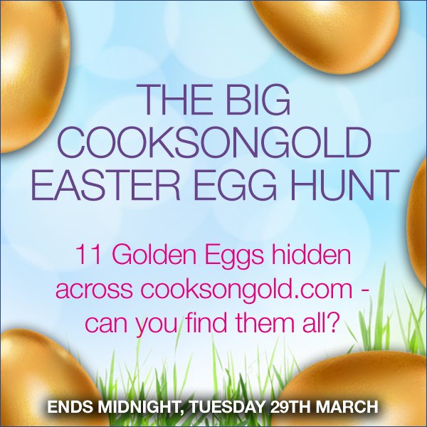 Cooksongold's tweet photo. Get involved with The Big Cooksongold Easter Egg Hunt this weekend! Start hunting: https://t.co/JruNQbuwYI #CGeaster https://t.co/oYzRUDpSJS