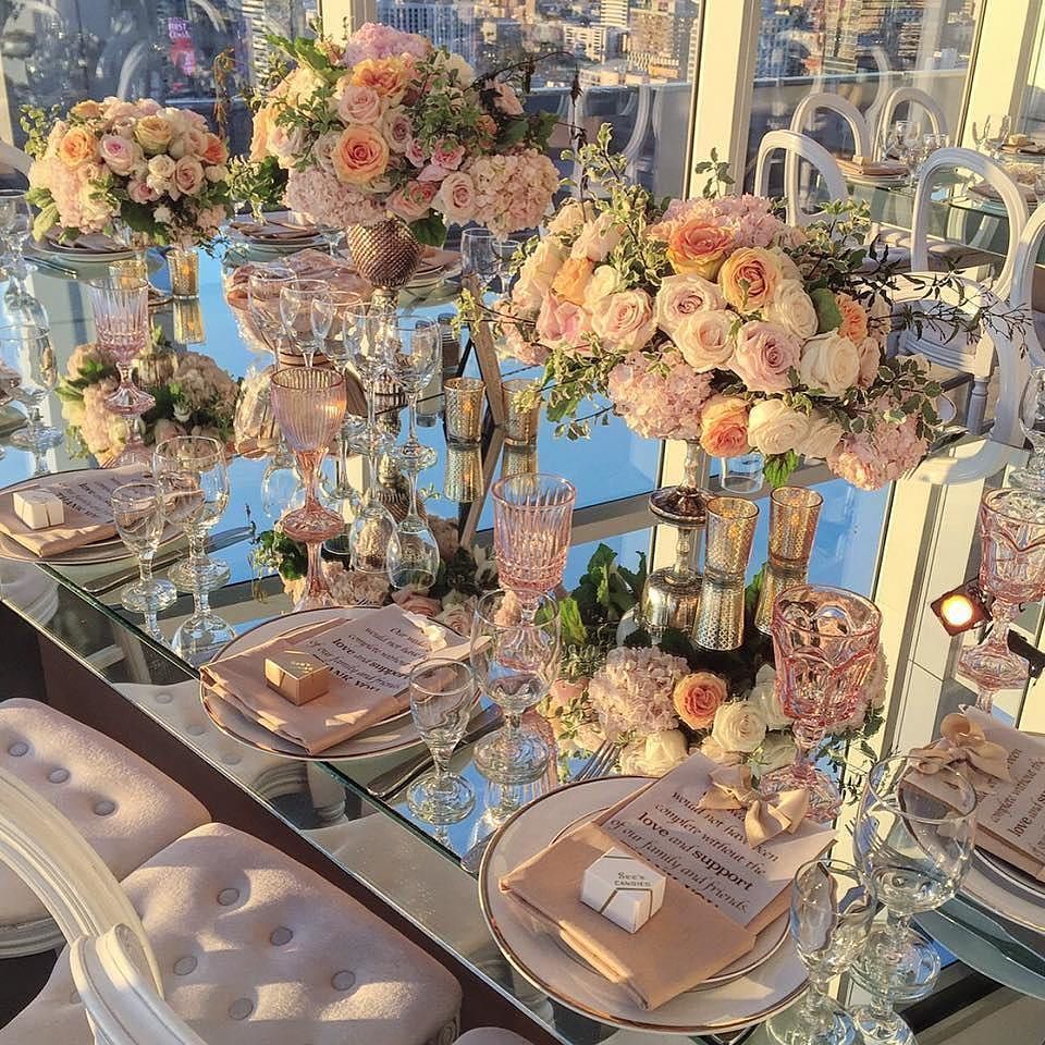 RevelryDesign's tweet photo. Featured here our mirror tables at AT&amp;T Center Penthouse Suites
#Regram Celio's Design
We mixed Crystal , mirror wi… https://t.co/8FnpQV0gnu