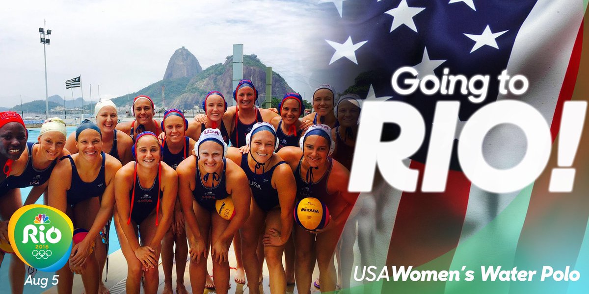 NBCOlympics's tweet photo. Women's @USAWP booked their tickets to Rio! 

🇺🇸✈️🇧🇷

#RoadToRio https://t.co/xuvhMjwkqp