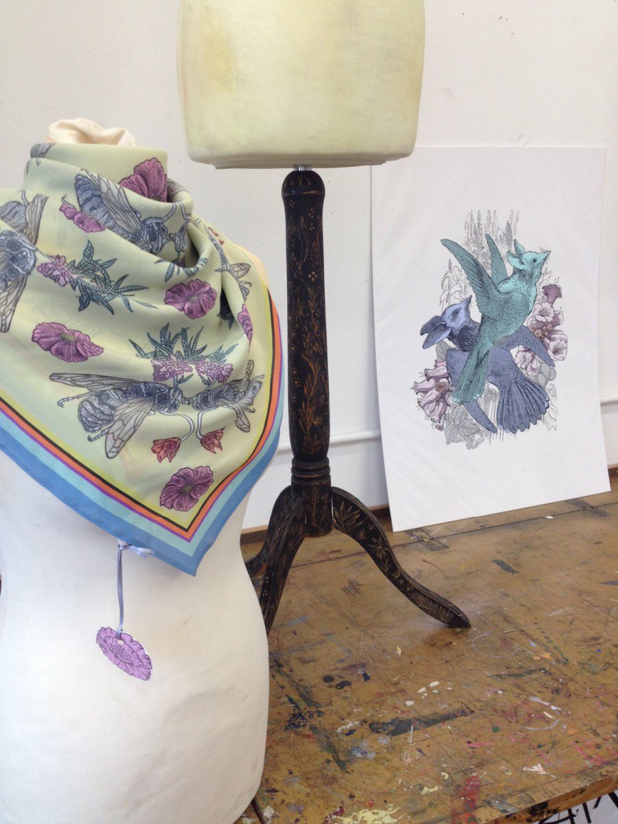 At @PhoenixBrighton with scarves, artist proofs and tiny prints. #bargains #Brighton #art 11-5pm x