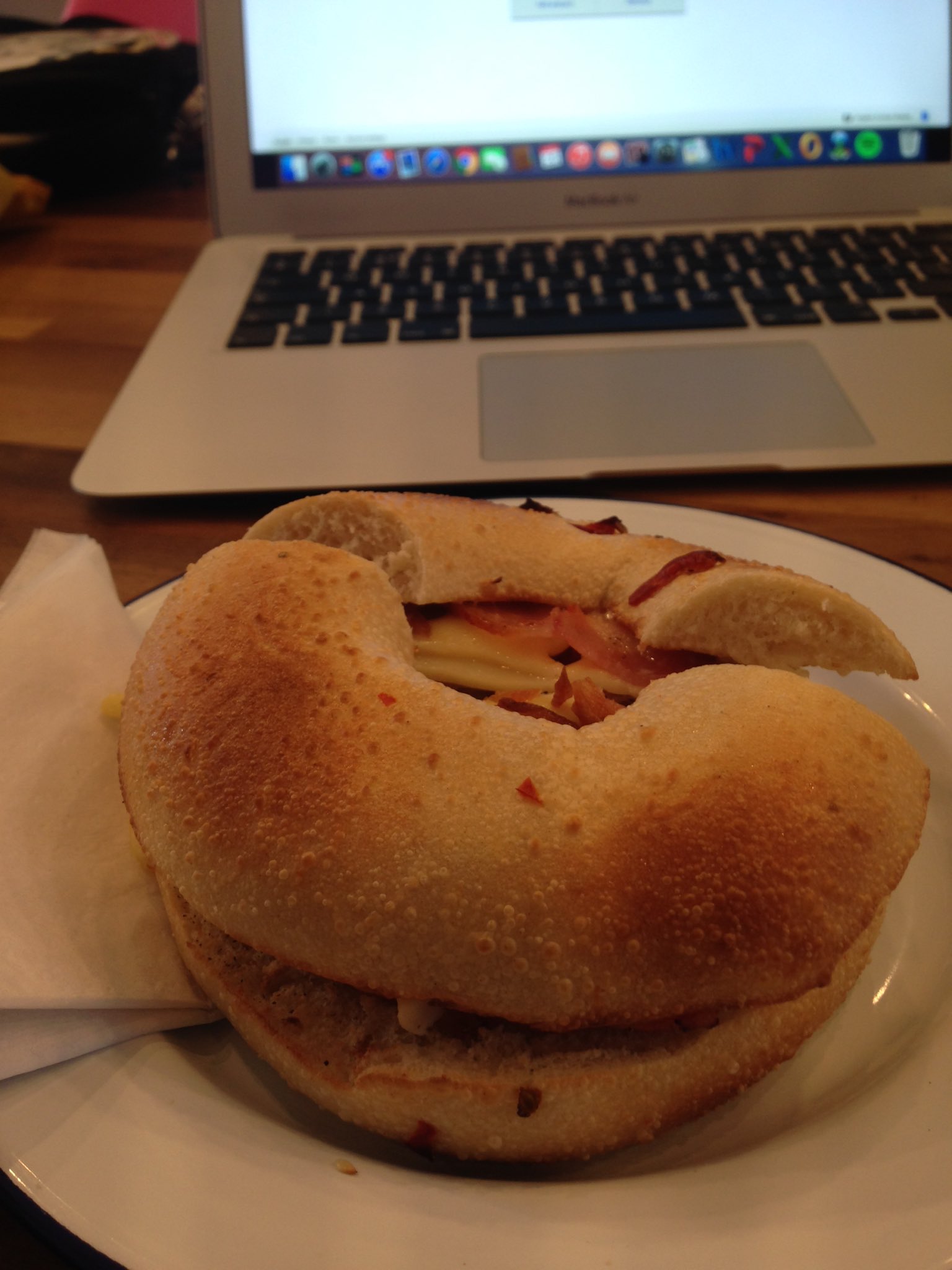 Simon Livermore on Twitter "Tower bagel with sun dried tomato, yes yes yes! bagels bagelism 