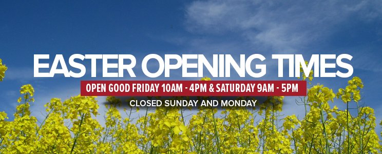 Don't forget we are closed this Monday so get down today to see what we can do for you