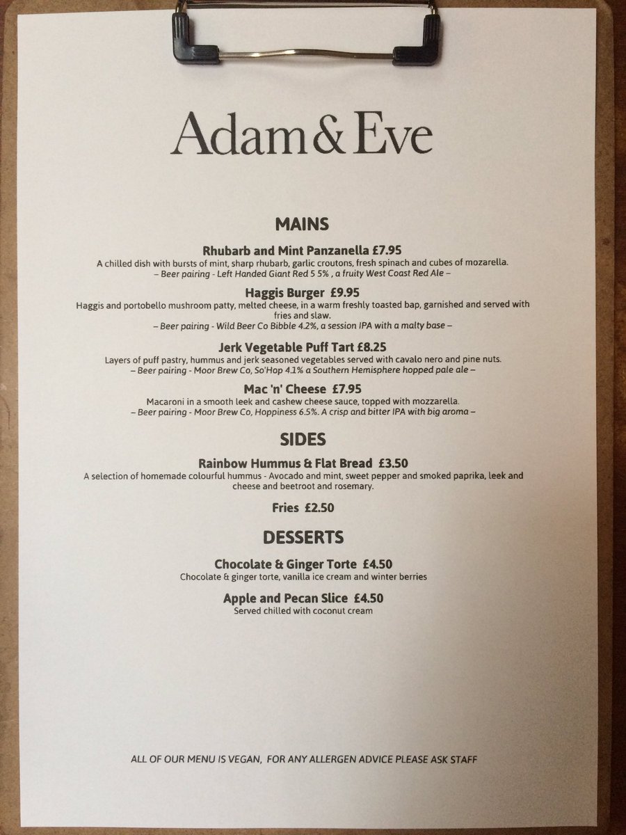 Delicious menu on today! Make the most of the long weekend and try a meal with one of our suggested beer pairings 🍺