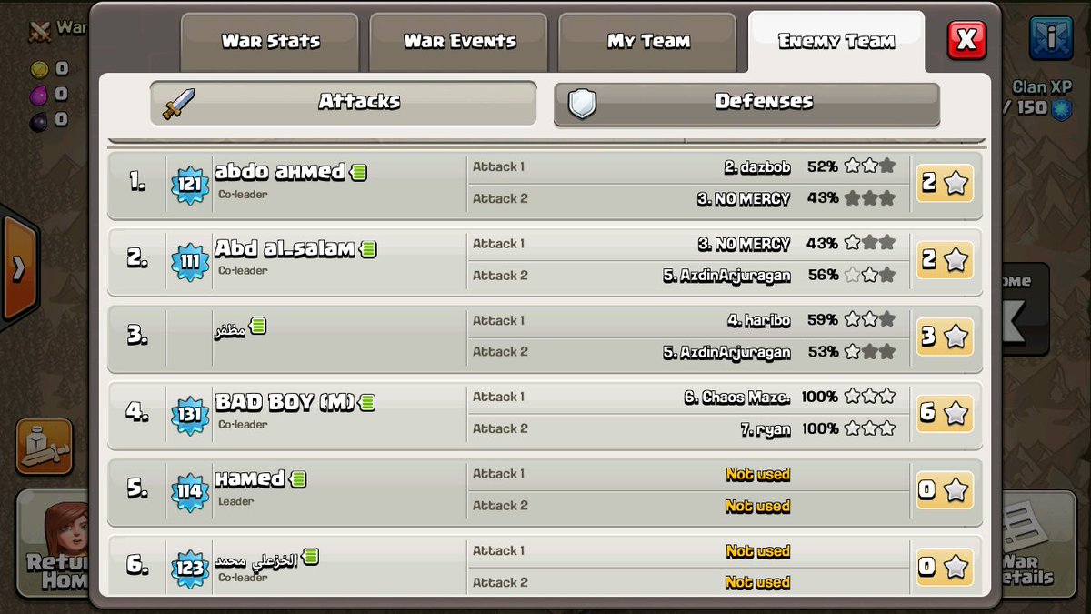 COCInYourHonor's tweet photo. 8 stars behind, but 10 attacks in hand, plus our big hitters. We're confident of #10InARow #ClashOfClans https://t.co/tRK4nOymSM