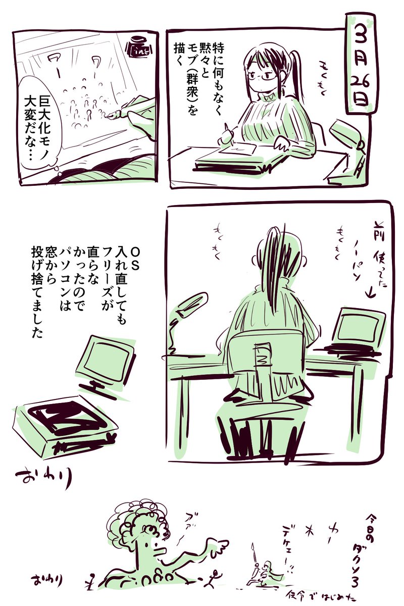 今日はもくもくと… 