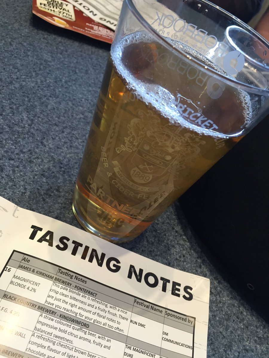 Up at #MorleyBeerFestival tucking in to a pint of Run DMC sponsored by <a href="/deanmarsden4/">DM Communications</a> Cheers!!!