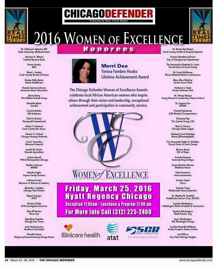 LmarieAsad's tweet photo. The perfect way to end #WomensHistoryMonth was to spend it honoring 51 Black Women leaders #ChicagoDefenderWOE2016 https://t.co/PGWSu5mMrF